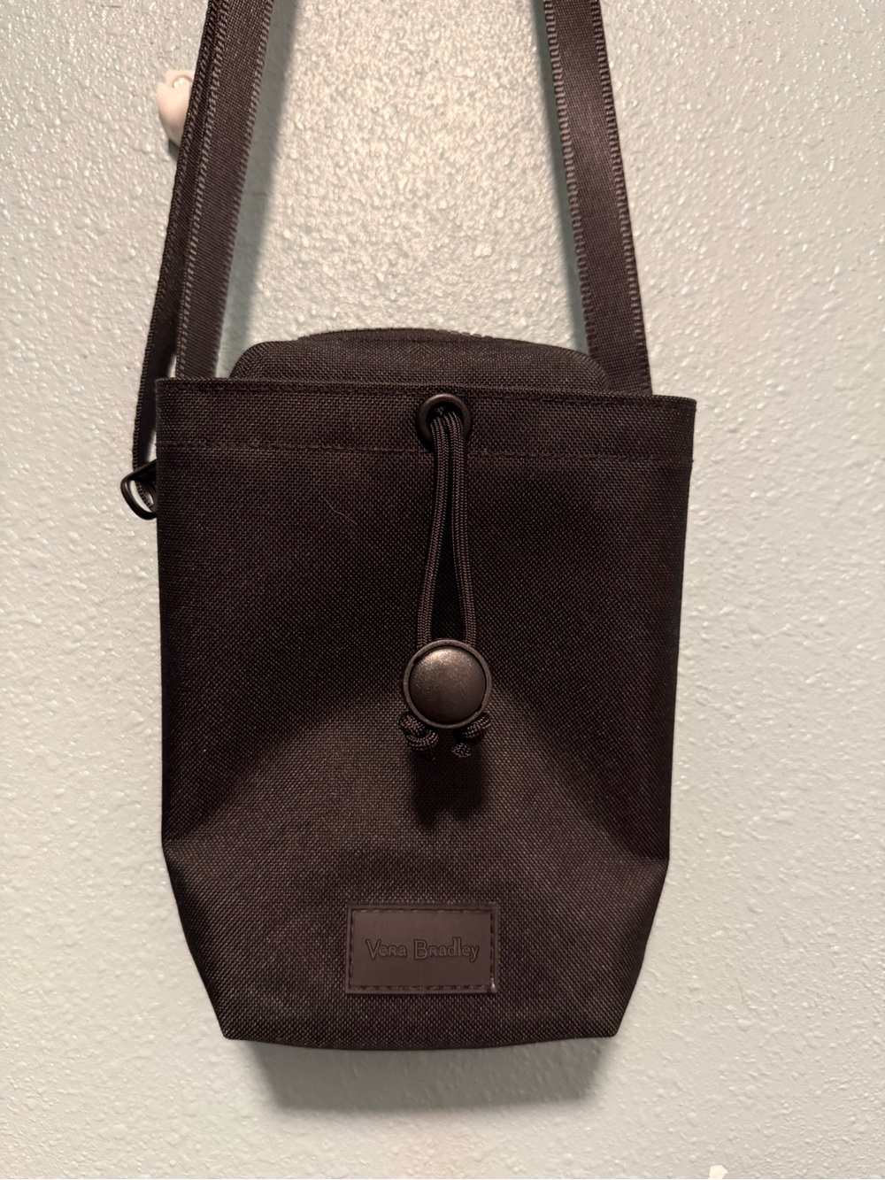 Vera Bradley Black Drawstring Crossbody Pouch